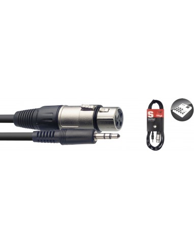 Audio cable, XLR/mini jack (f/m), 3 m...