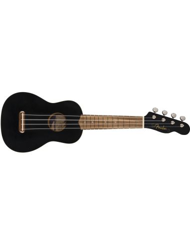 Soprano ukulėlė Fender Venice BLK WN