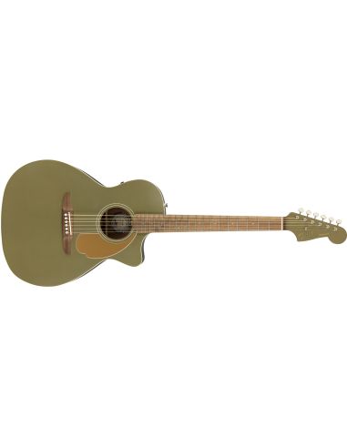 El. ak. gitara Fender Newporter Player Olive Satin