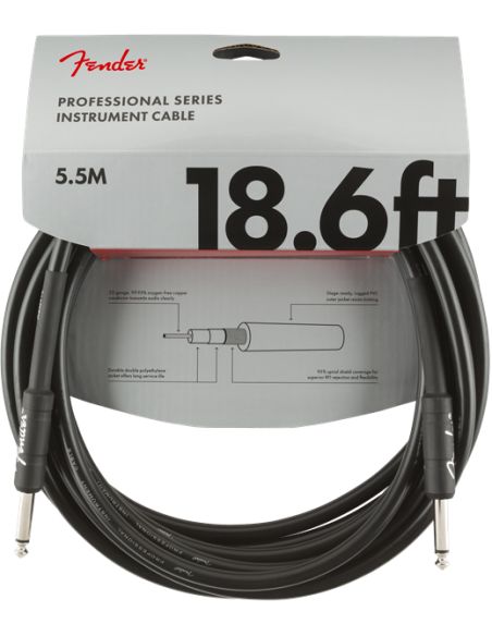 Instrumentinis kabelis Fender Professional 5.5M BLK