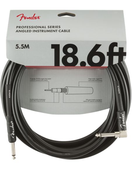 Instrument Cable Fender Professional 5.5M ANGL BLK