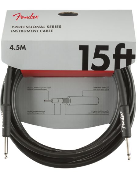 Instrument Cable Fender Professional 4.5M BLK