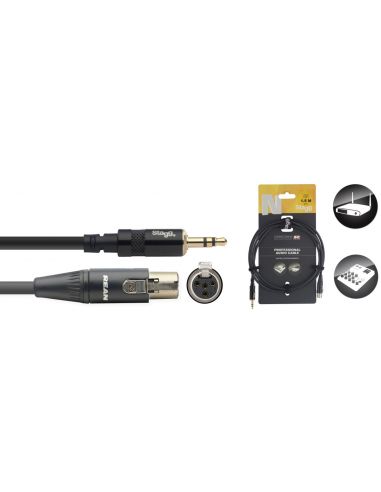 Kabelis JACK 3,5mm stereo - mini 4pin XLR 1.5m