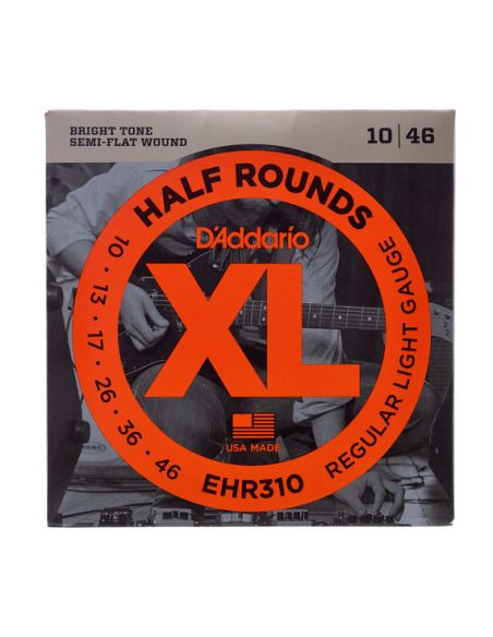 Stygos elektrinei gitarai D'Addario Half Rounds EHR310 10-46