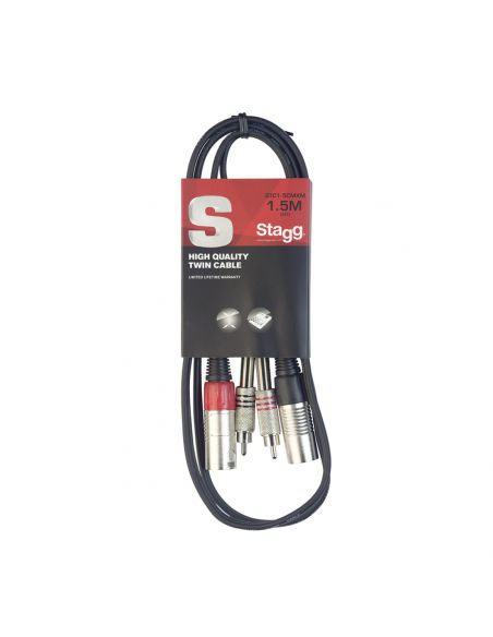 Audio cable Stagg STC1,5CMXM, 1,5m