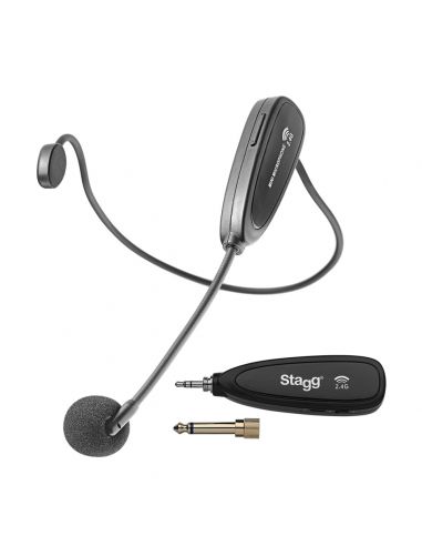Bevielis mikrofonas ant ausies (heatset) Stagg SUW 12H-BK