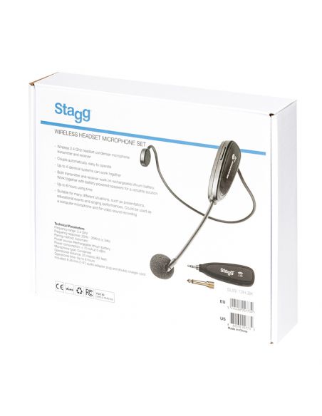 2.4 GHZ wireless headset microphone set (with transmitter and receiver)