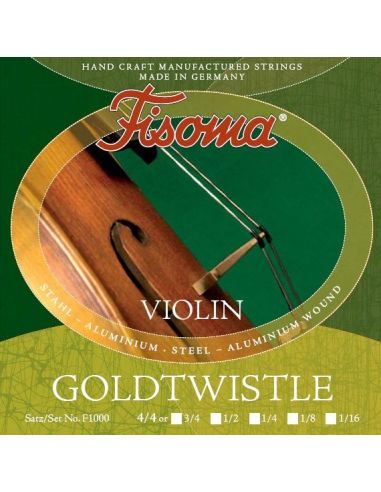 Lenzner F1000 Fisoma Goldtwistle 1/8 Size Violin String Set