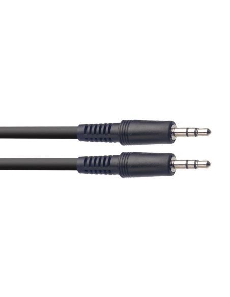 Audio cable, mini jack/mini jack (m/m), 2 m (3')