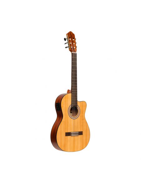 SCL70 classical guitar with spruce top and preamp, natural colour