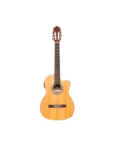 SCL70 classical guitar with spruce top and preamp, natural colour