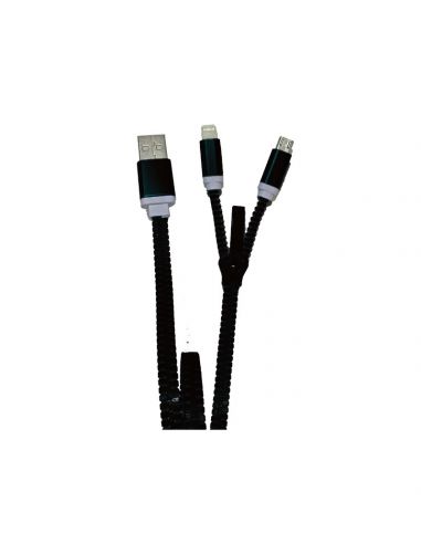 USB cable for apple and android devices ZZIPP black