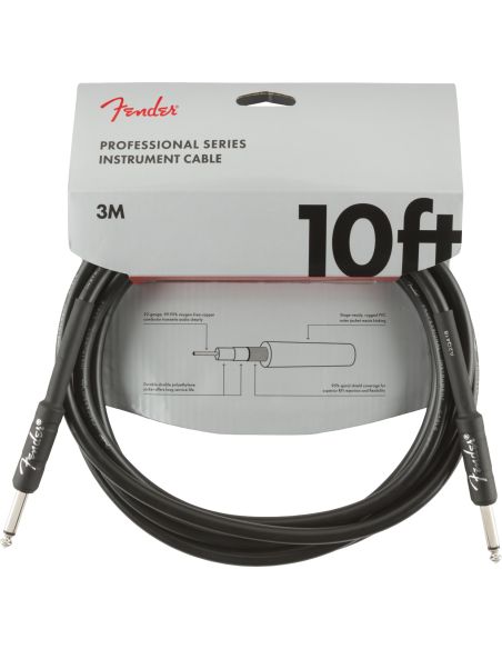 Instrument Cable Fender Professional 3M BLK