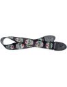 Stagg Terylene guitar strap with Mexican skull pattern