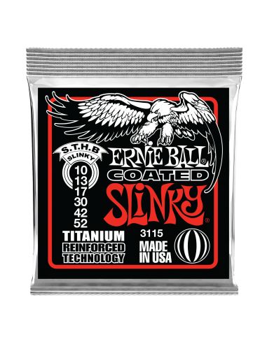 Ernie Ball Super Skinny Top Heavy Bottom Slinky Coated Titanium RPS 10-52