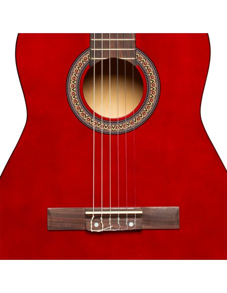 Stagg SCL50 3/4-RED 3/4 classical guitar with linden top