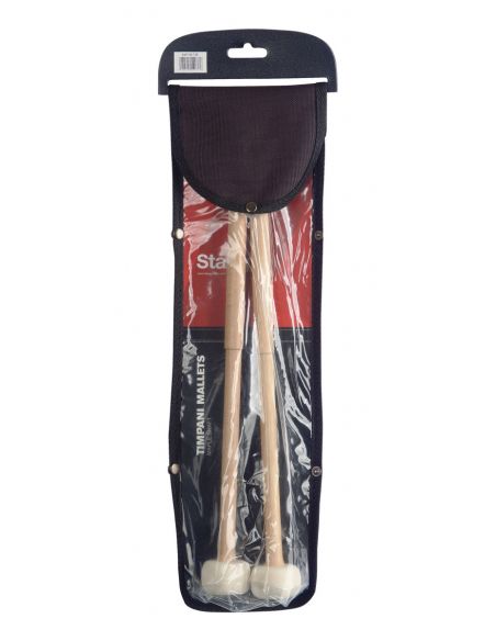 Timpani mallets with maple handle and 38 mm (1.5") round felt head