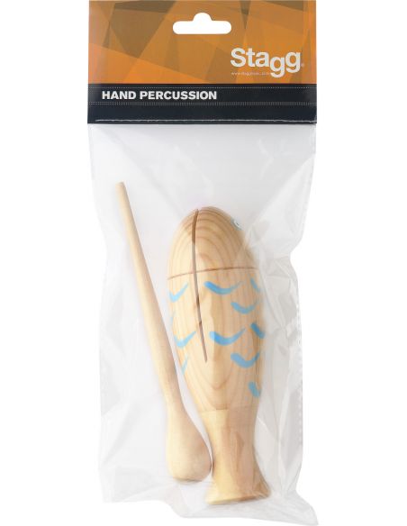 Stagg WB FISH Fish-shaped wood block, with mallet
