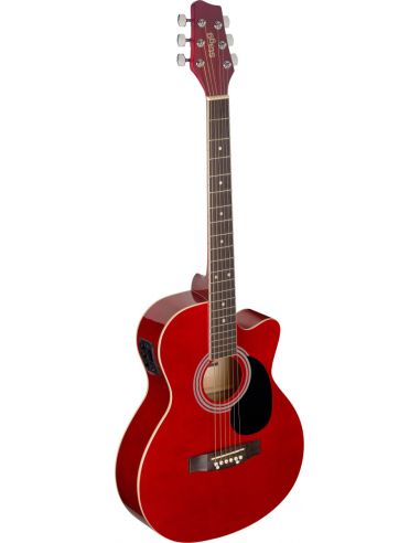 Elektro-akustinė gitara Stagg SA20ACE RED