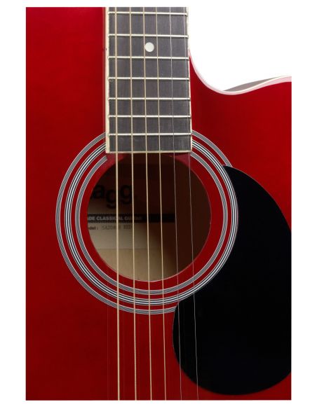 Elektro-akustinė gitara Stagg SA20ACE RED