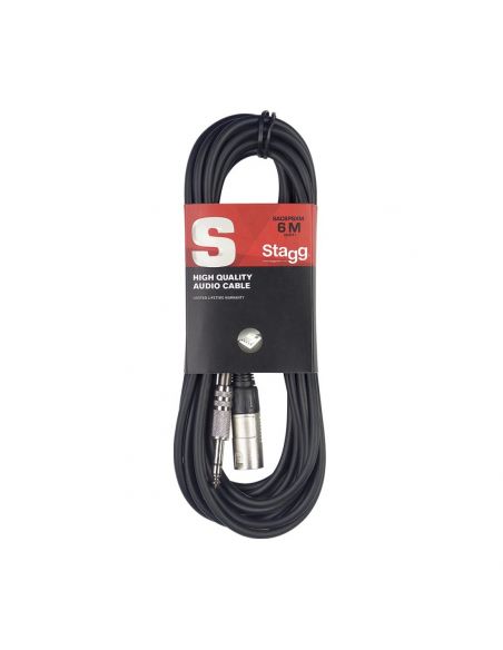 Stagg Audio cable, XLR/jack (m/m), 6 m (20'), symmetric