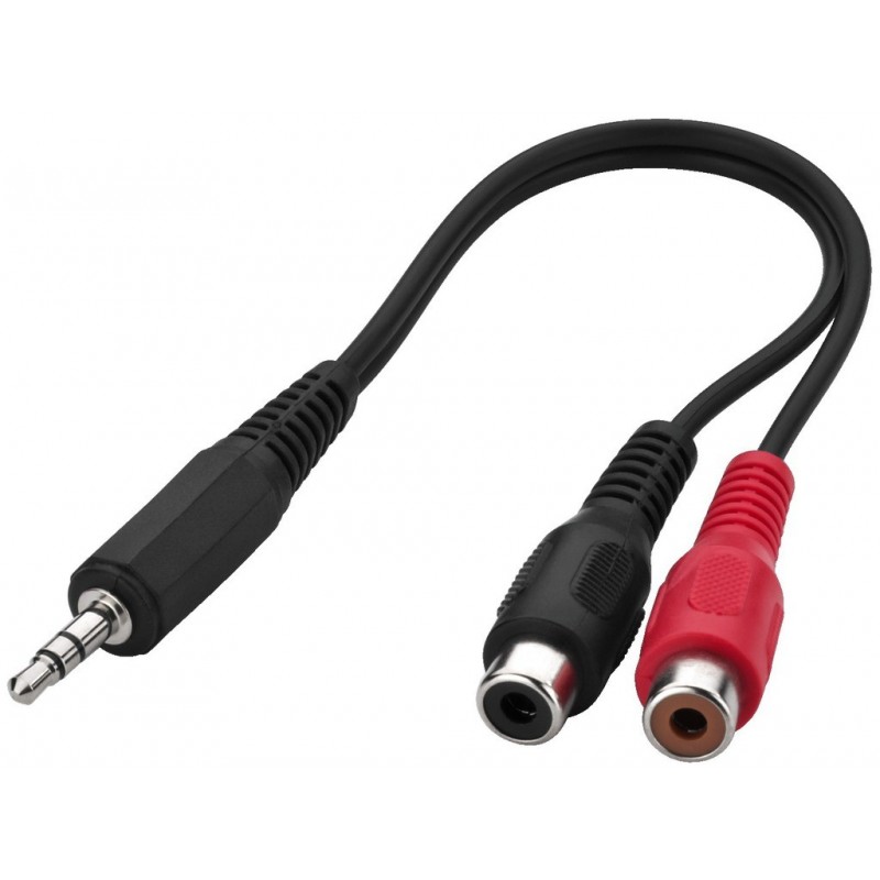 Adapteris 2xRCA-JACK 3,5mm