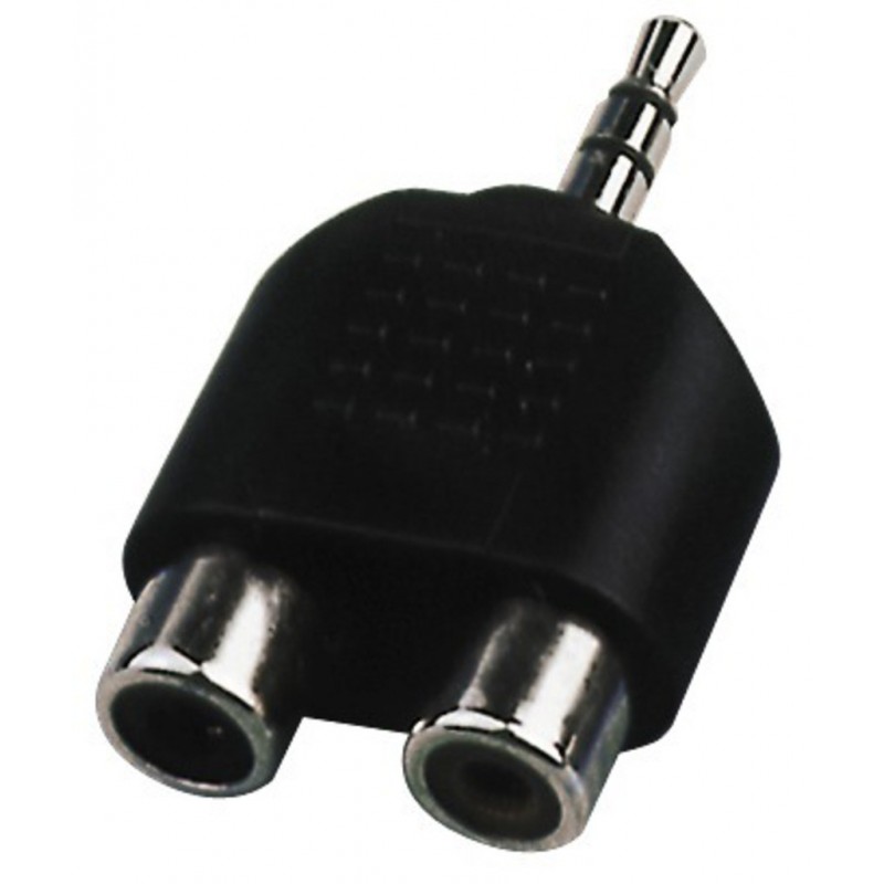 Adapteris JACK 3.5 stereo - 2xRCA/f