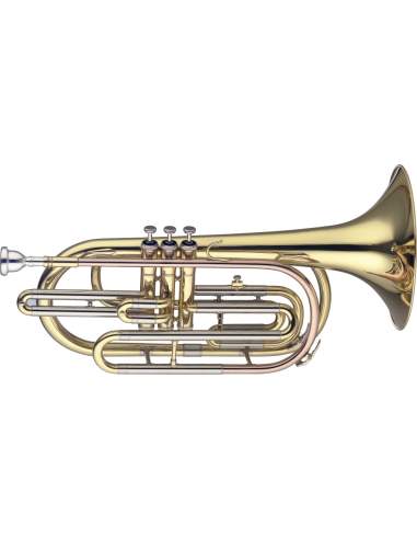 Bb Marching Trombone, 3 pistons in stainless steel