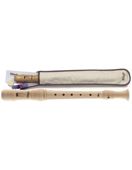 Soprano recorder, Baroque fingering, Maple wood