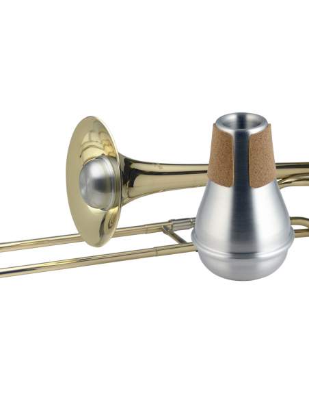 Compact practice mute for trombone