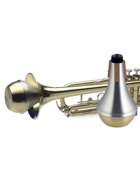 Straight mute for trumpet, with brass bottom