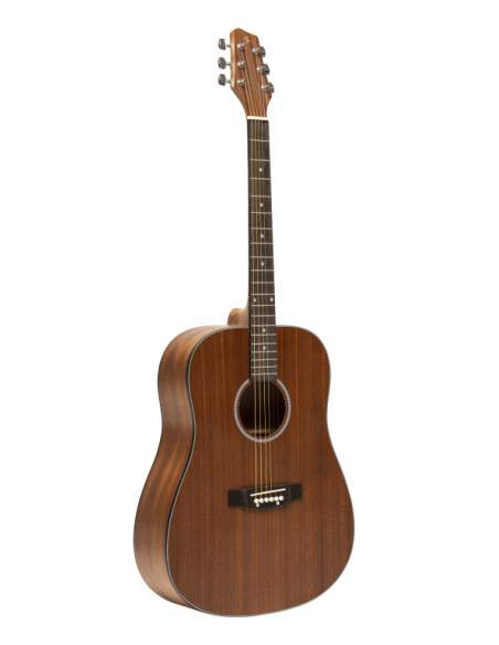 Acoustic dreadnought guitar, sapele, natural finish