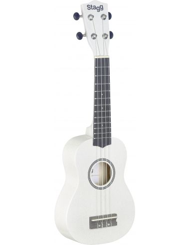 Soprano ukulelė + dėklas Stagg US-WHITE