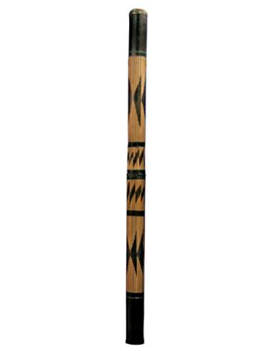 Didgeridoo made of bamboo carved