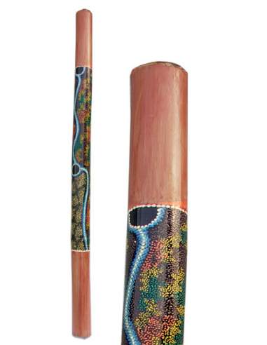 Didgeridoo made of bamboo painted