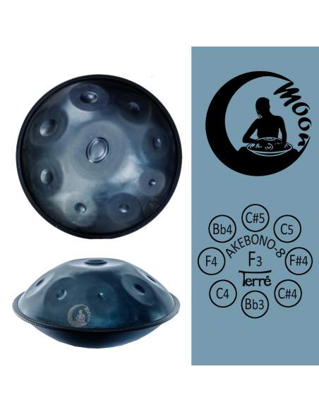 Mėnulio būgnas Handpan Moon F-Akebono Terre