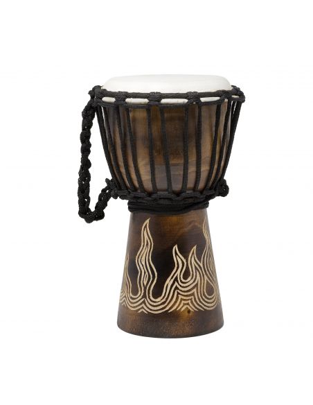 Djembe Terre carved - burned 30 cm