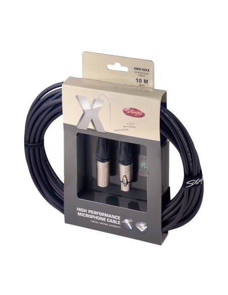 Cable NEUTRIK XLR f/m - XLR m/f Stagg XMC10XX 10m
