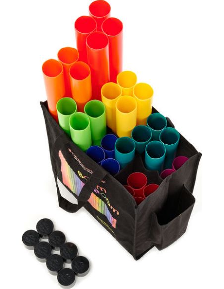 Mušamieji vamzdžiai Boomwhackers MG-BW Set 3 su Move&Groove dėklu