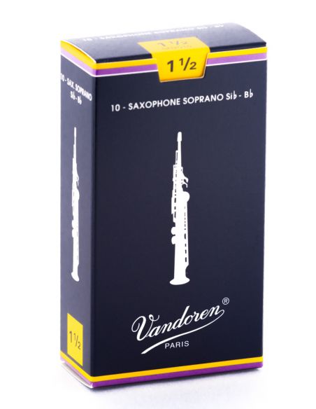 Box of 10 trad soprano sax reeds n 1,5