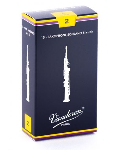 Box of 10 trad soprano sax reeds n 2