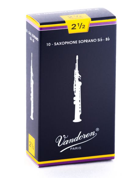 Box of 10 trad soprano sax reeds n 2,5