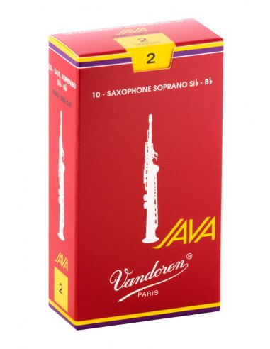 box of 10 soprano java red cut reeds 2