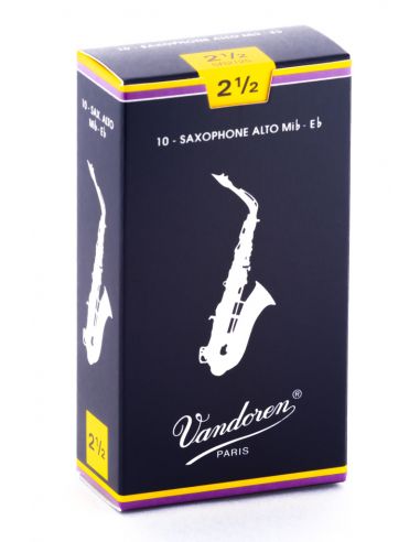 Box of 10 trad alto sax reeds n 2,5