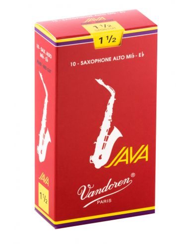 box of 10 alto java red cut reeds 1,5