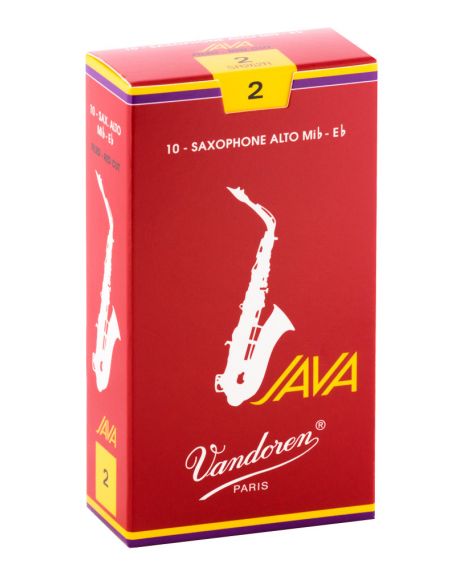 box of 10 alto java red cut reeds 2