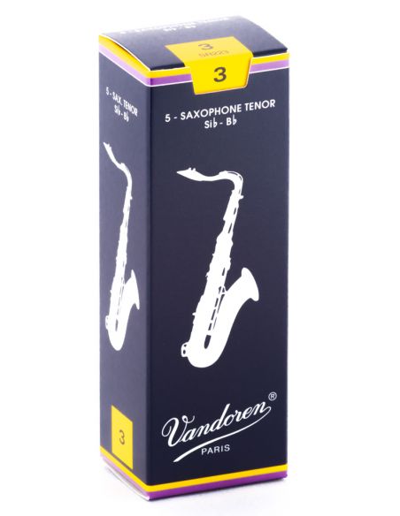 Box of 5 trad tenor sax reeds n 3