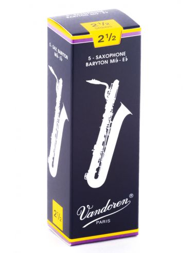 Box of 5 trad baritone sax reeds n 2,5