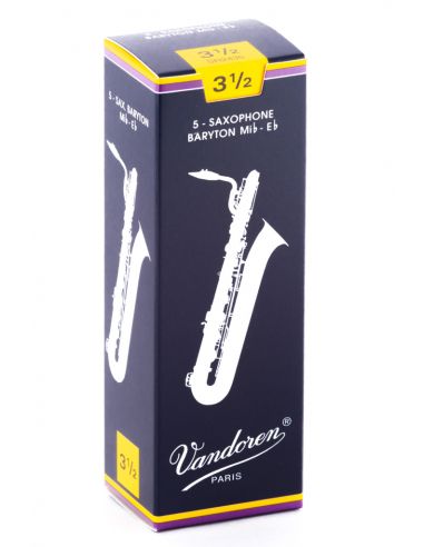 Box of 5 trad baritone sax reeds n 3,5