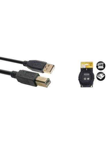 USB 2.0 cable, USB A/USB B (m/m), 5 m (16')